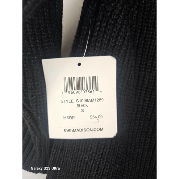 Women's szSP, Oversized fold down neck, black, 89th and Madison, NWT - Picture 8 of 8